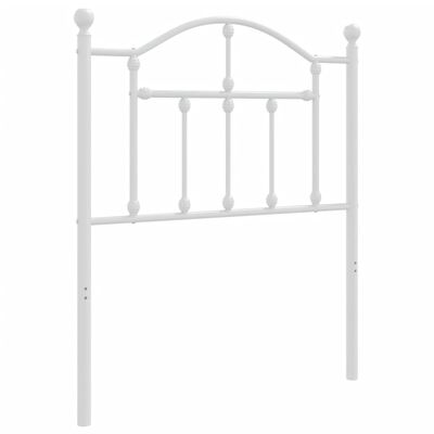 vidaXL Metal Headboard White 75 cm