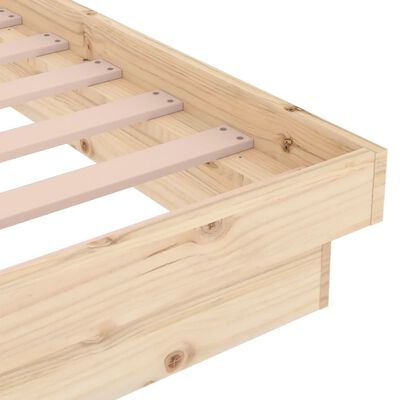 vidaXL Bed Frame without Mattress Solid Wood Double