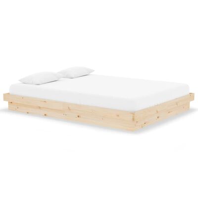 vidaXL Bed Frame without Mattress Solid Wood Double