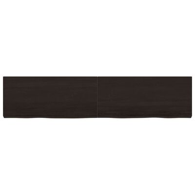 vidaXL Bathroom Countertop Dark Brown 180x40x(2-6) cm Treated Solid Wood