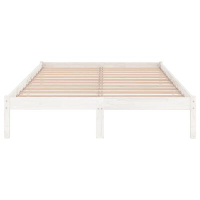 vidaXL Bed Frame without Mattress White Solid Wood 120x200 cm