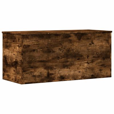 vidaXL Storage Box Smoked Oak 100x42x46 cm Engineered Wood