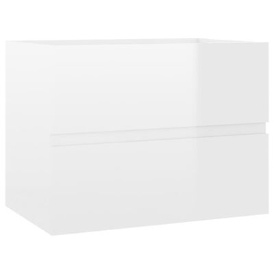 vidaXL Bathroom Furniture Set High Gloss White Engineered Wood