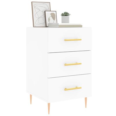 vidaXL Bedside Cabinet White 40x40x66 cm Engineered Wood