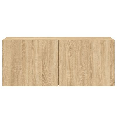 vidaXL TV Cabinet Wall-mounted Sonoma Oak 100x30x41 cm