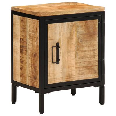 vidaXL Bed Cabinet 40x30x52.5 cm Solid Rough Wood Mango