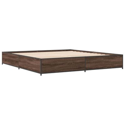 vidaXL Bed Frame without Mattress Brown Oak 160x200 cm