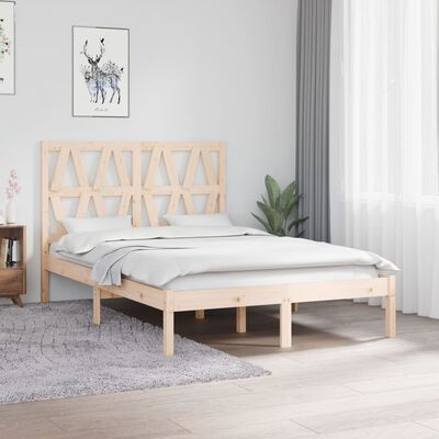 vidaXL Bed Frame without Mattress Solid Wood Small Double