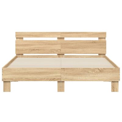 vidaXL Bed Frame without Mattress Sonoma Oak 150x200 cm King Size