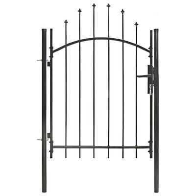 vidaXL Garden Gate Steel 1x1.5 m Black