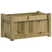 vidaXL Garden Planter 60x31x31 cm Impregnated Wood Pine