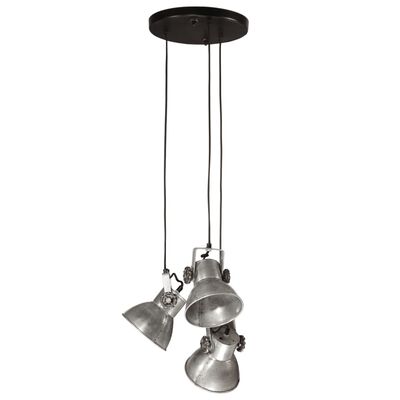 vidaXL Hanging Lamp 25 W Vintage Silver 30x30x100 cm E27