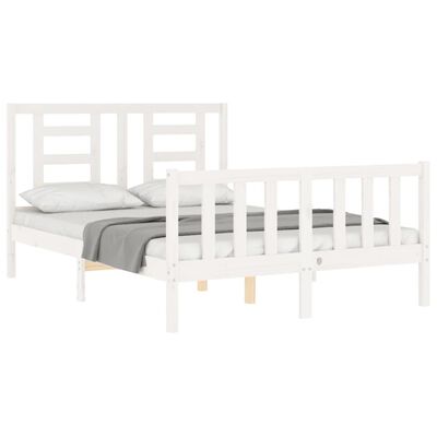 vidaXL Bed Frame without Mattress White 120x200 cm Solid Wood Pine