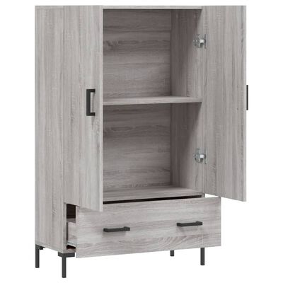 vidaXL Highboard Grey Sonoma 69.5x31x115 cm Engineered Wood