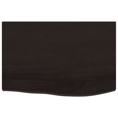 vidaXL Bathroom Countertop Dark Brown 60x40x2 cm Treated Solid Wood