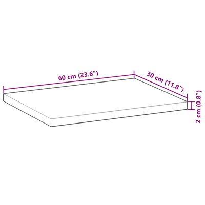 vidaXL Floating Shelves 3 pcs 60x30x2 cm Untreated Solid Wood Acacia