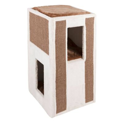 Kerbl Cat Scratching Barrel Galina 40x40x78 cm White and Brown