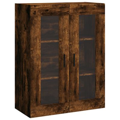 vidaXL Wall Mounted Cabinet Smoked Oak 69.5x34x90 cm