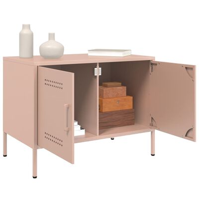 vidaXL TV Cabinet Pink 68x39x50.5 cm Steel