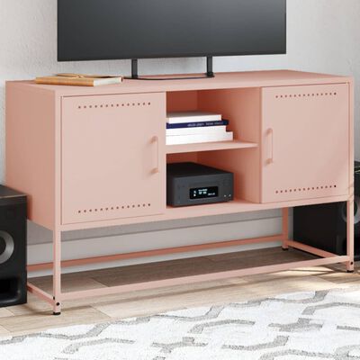 vidaXL TV Cabinet Pink 100.5x39x60.5 cm Steel