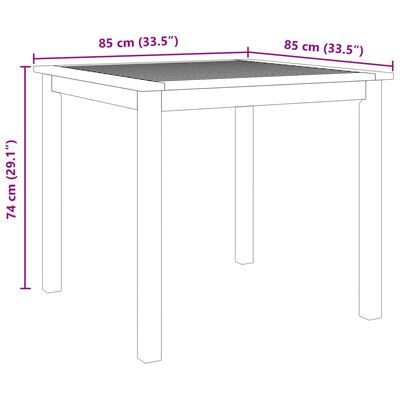 vidaXL 5 Piece Garden Dining Set Solid Wood Acacia