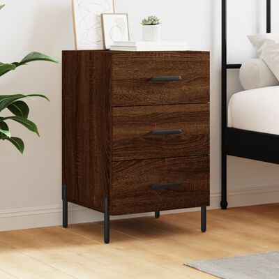 vidaXL Bedside Cabinet Brown Oak 40x40x66 cm Engineered Wood