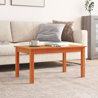 vidaXL Coffee Table Wax Brown 80x50x40 cm Solid Wood Pine