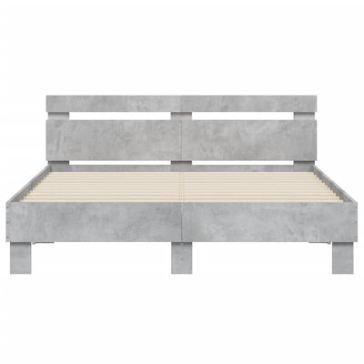 vidaXL Bed Frame without Mattress Concrete Grey 140x200 cm