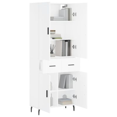 vidaXL Highboard White 69.5x34x180 cm Engineered Wood