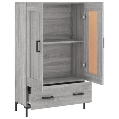 vidaXL Highboard Grey Sonoma 69.5x31x115 cm Engineered Wood