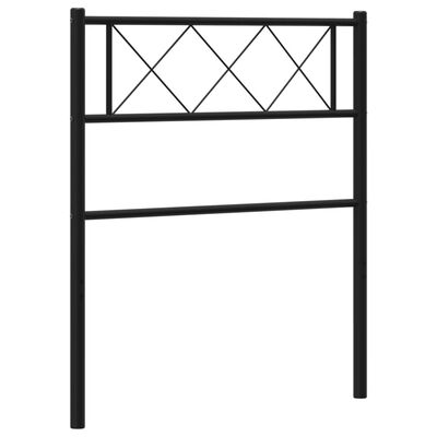 vidaXL Metal Headboard Black 100 cm