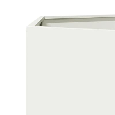 vidaXL Garden Planter White Hexagon 46x40x45 cm Steel