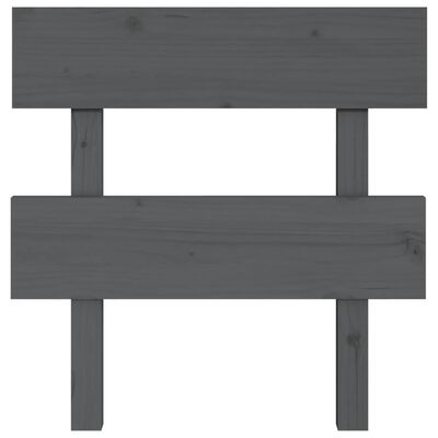 vidaXL Bed Headboard Grey 93.5x3x81 cm Solid Wood Pine