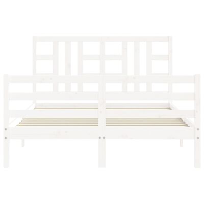 vidaXL Bed Frame without Mattress White 140x200 cm Solid Wood