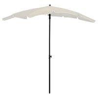 vidaXL Garden Parasol with Pole 200x130 cm Sand