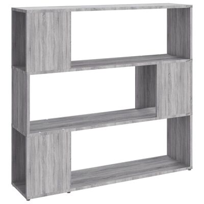 vidaXL Book Cabinet/Room Divider Grey Sonoma 100x24x94 cm