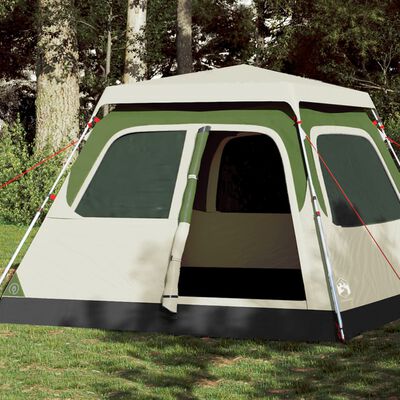 vidaXL Family Tent Dome 6-Person Green Quick Release