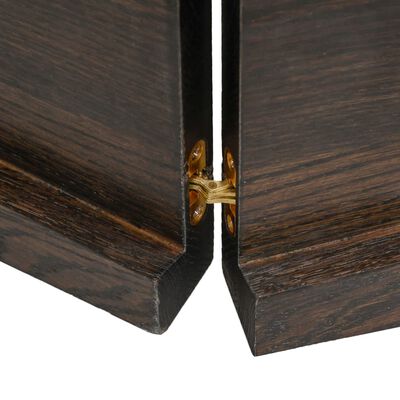 vidaXL Bathroom Countertop Dark Brown 140x50x(2-4) cm Treated Solid Wood