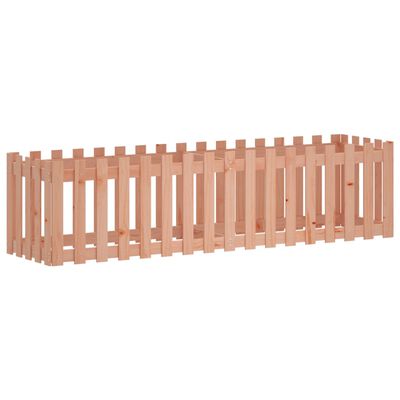 vidaXL Garden Raised Bed with Fence Design 200x50x50 cm Solid Wood Douglas