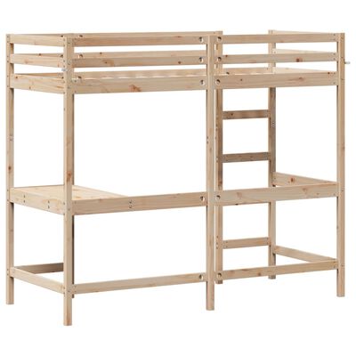 vidaXL Loft Bed without Mattress 80x200 cm Solid Wood Pine