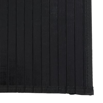 vidaXL Rug Rectangular Black70x500 cm Bamboo