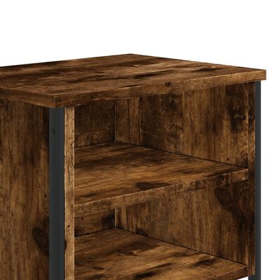 vidaXL Bedside Cabinet Smoked Oak 40x30x40 cm Engineered Wood