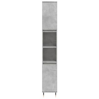 vidaXL 3 Piece Bathroom Furniture Set Concrete Grey Engineered Wood