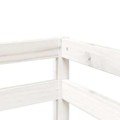 vidaXL Kids' Loft Bed without Mattress White 80x200 cm Solid Wood Pine