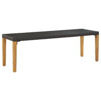 vidaXL Garden Bench 80 cm Poly Rattan Black