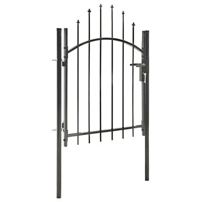 vidaXL Garden Gate Steel 1x1.5 m Black