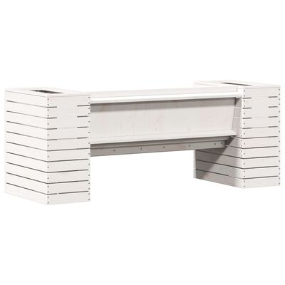 vidaXL Planter Bench White 167.5x60x65 cm Solid Wood Pine