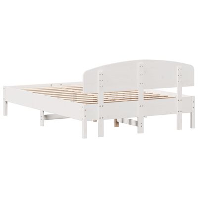 vidaXL Bed Frame without Mattress White 120x200 cm Solid Wood Pine