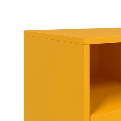 vidaXL TV Cabinet Mustard Yellow 68x39x60.5 cm Steel