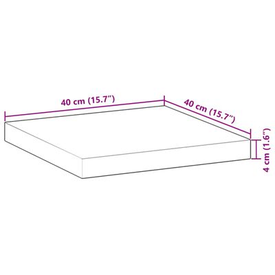 vidaXL Table Top Square 40x40x4 cm Solid Wood Acacia